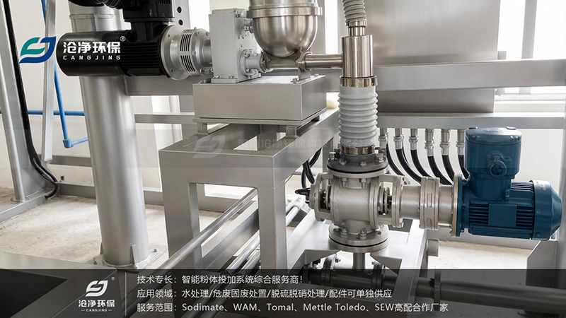 粉末活性炭投加裝置-螺旋投加機+星型給料機-氣力輸送 粉末活性炭投加裝置-螺旋投加機+星型給料機-氣力輸送